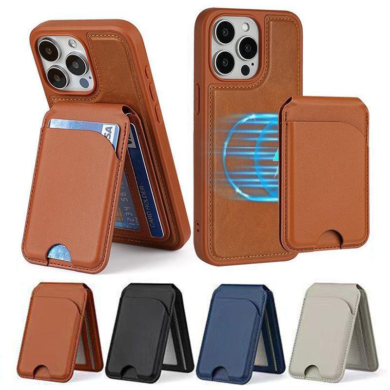 📱💳 MagSafe Magnetic Wallet Stand for iPhone – Strong Magnetic Card Holder with Adjustable Kickstand, RFID Protection & Premium Leather Design