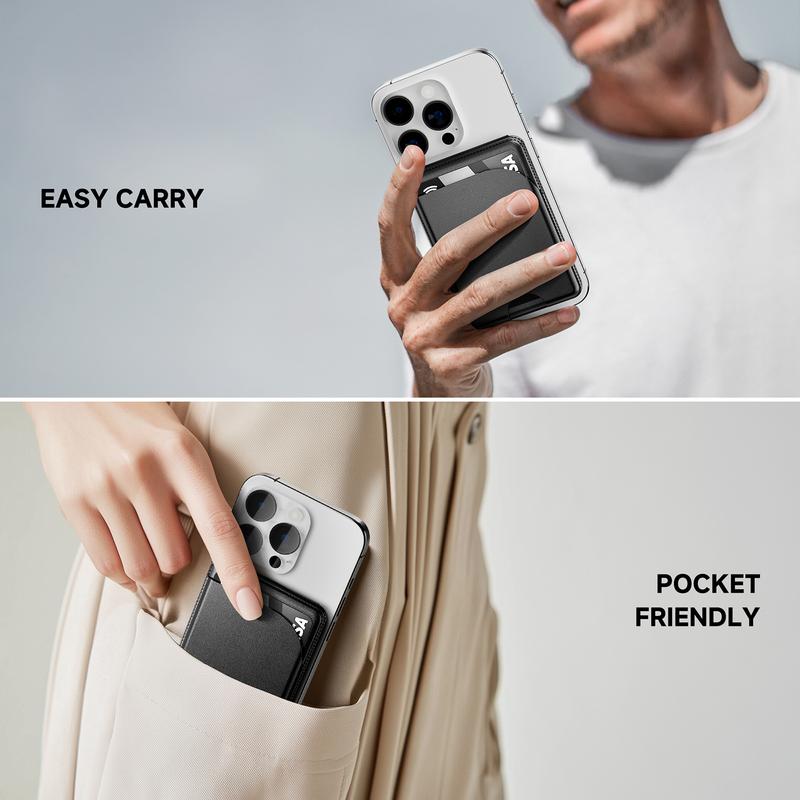 📱💳 MagSafe Magnetic Wallet Stand for iPhone – Strong Magnetic Card Holder with Adjustable Kickstand, RFID Protection & Premium Leather Design