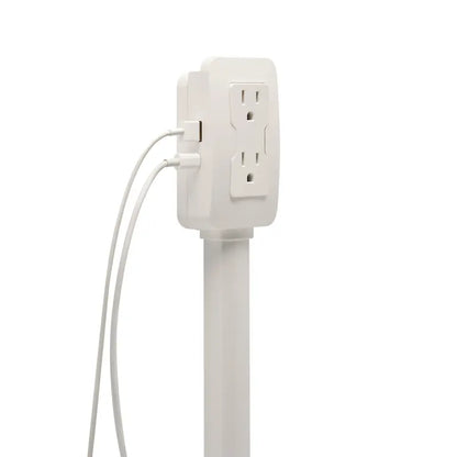 🔌 Adjustable Wall Outlet Extender Stick – 22"-34" Rotating Plug Extension with USB-A, USB-C & 2 AC Outlets for Hard-to-Reach Power Sockets Behind Sofa, Bed & Desk ⚡