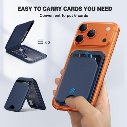 📱💳 MagSafe Magnetic Wallet Stand for iPhone – Strong Magnetic Card Holder with Adjustable Kickstand, RFID Protection & Premium Leather Design