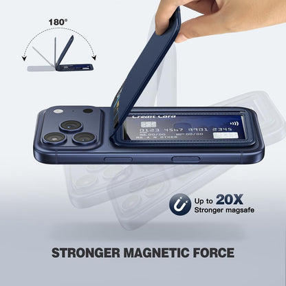 📱💳 MagSafe Magnetic Wallet Stand for iPhone – Strong Magnetic Card Holder with Adjustable Kickstand, RFID Protection & Premium Leather Design